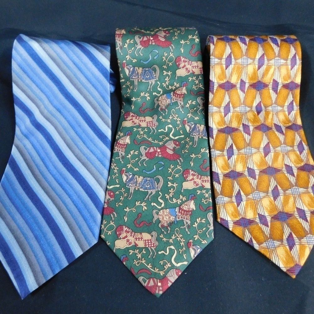 Lord & Taylor Pin-stripe, Geometric, Abstract Ties - Picture 1 of 5